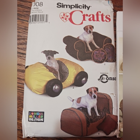 2001, 2006 Dog Bed & Cat Doll Patterns.  Uncut - Picture 4 of 10